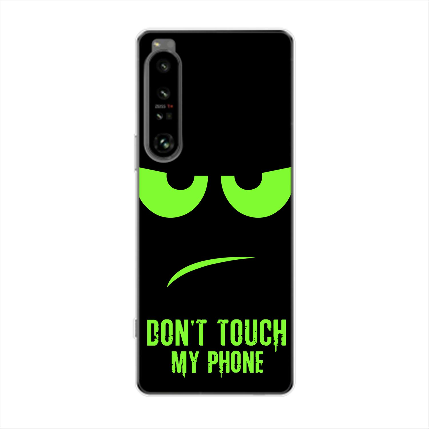 KÖNIG DESIGN Case, Touch Dont My Phone IV, Xperia 1 Backcover, Grün Sony