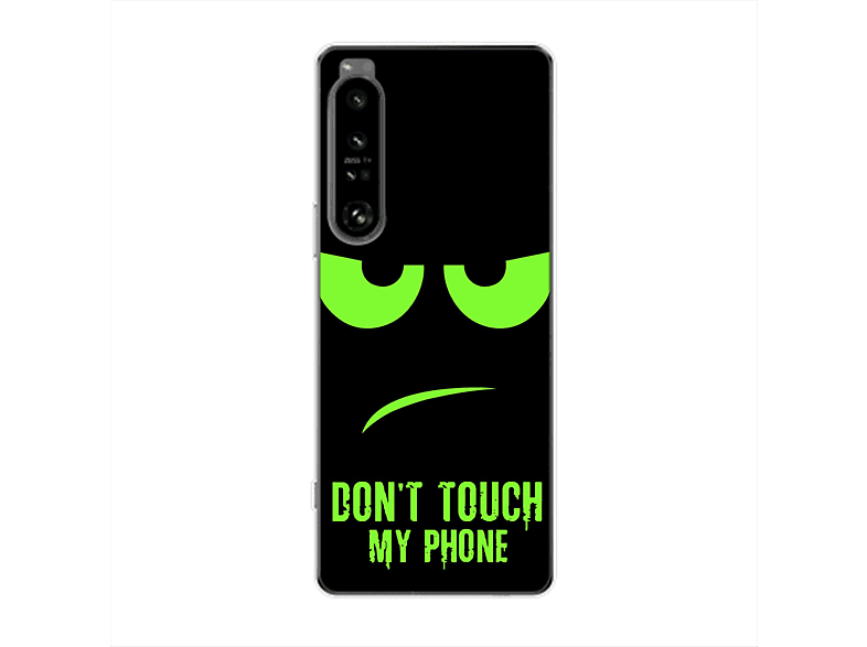 KÖNIG DESIGN Case, Backcover, Sony, Xperia 1 IV, Dont Touch My Phone Grün