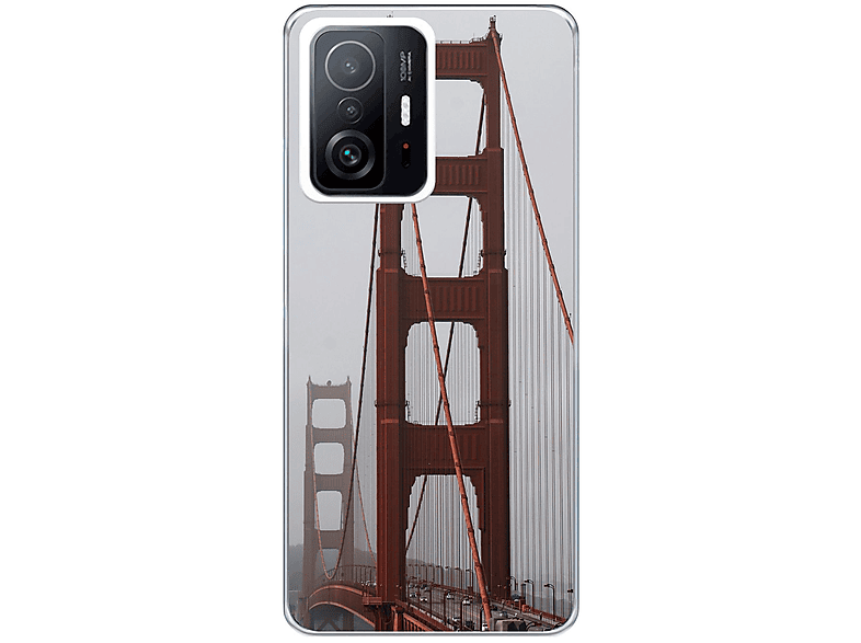 KÖNIG DESIGN Case, Backcover, Xiaomi, Mi 11T / 11T Pro, Golden Gate Bridge
