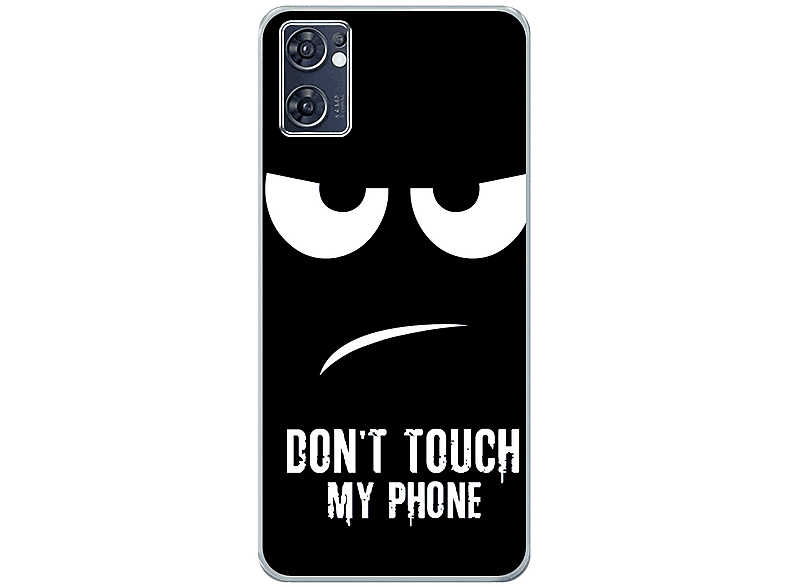 KÖNIG DESIGN Case, Backcover, Oppo, Find X5 Lite, Dont Touch My Phone Schwarz