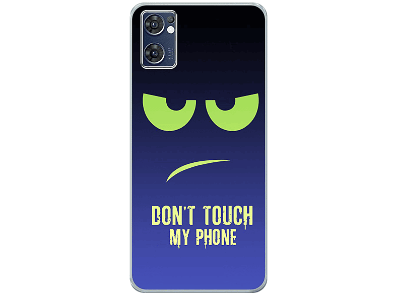 KÖNIG DESIGN Grün Dont My Phone Find Touch Case, Backcover, Blau Oppo, X5 Lite