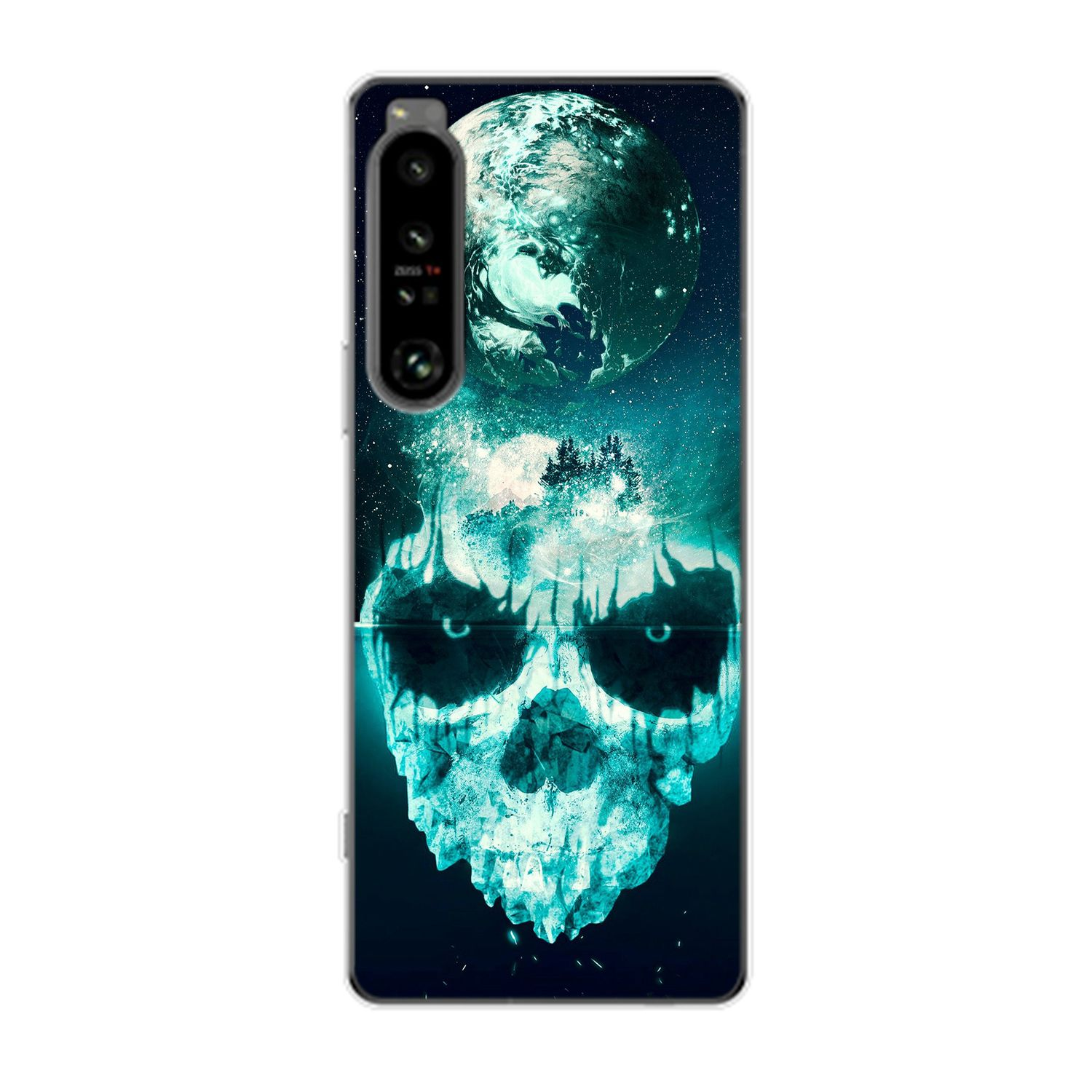 KÖNIG DESIGN Case, IV, Sony, Xperia 1 Backcover, Totenkopf