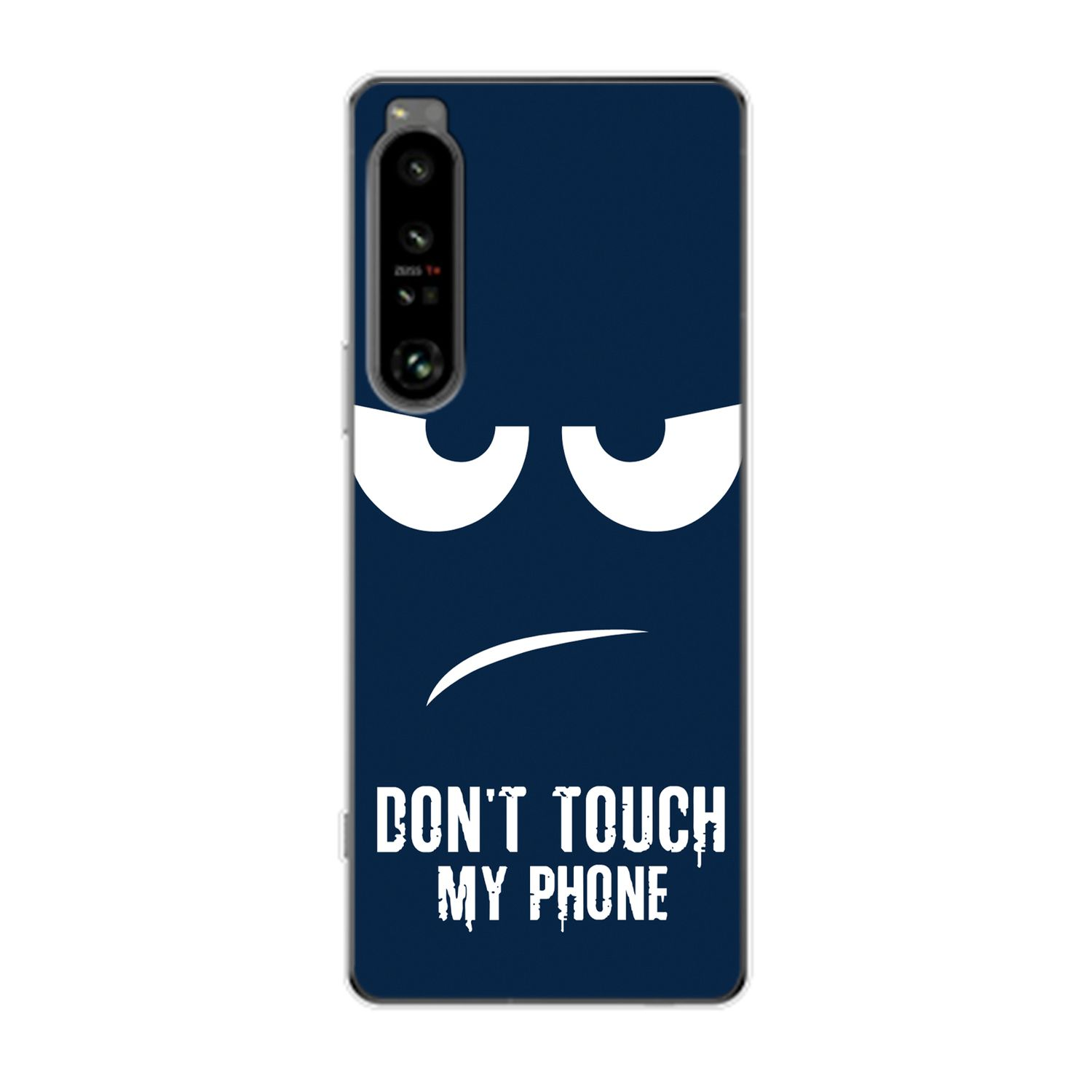 KÖNIG DESIGN Case, Backcover, Sony, Xperia IV, 1 Touch My Blau Phone Dont