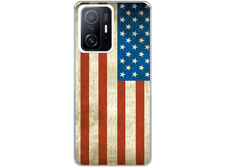 KÖNIG DESIGN Case, Backcover, Xiaomi, Mi 11T / 11T Pro, USA Flagge