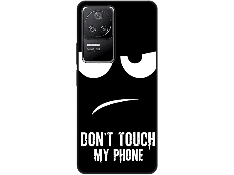 KÖNIG DESIGN Case, Backcover, Xiaomi, Poco F4, Dont Touch My Phone Schwarz