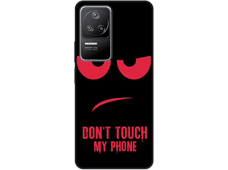 KÖNIG DESIGN Case, Backcover, Xiaomi, Poco F4, Dont Touch My Phone Rot