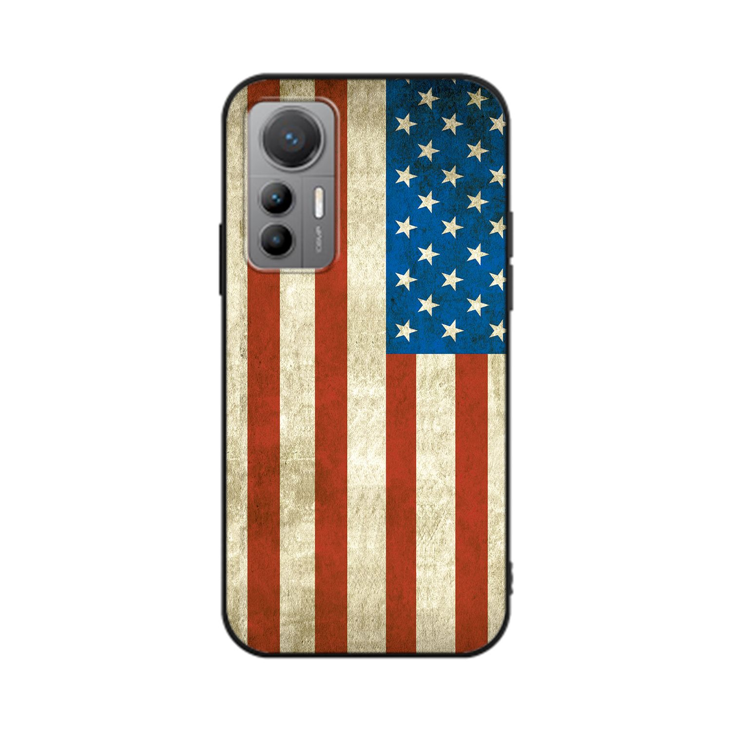 KÖNIG DESIGN Case, Backcover, Lite, Flagge Xiaomi, 12 USA