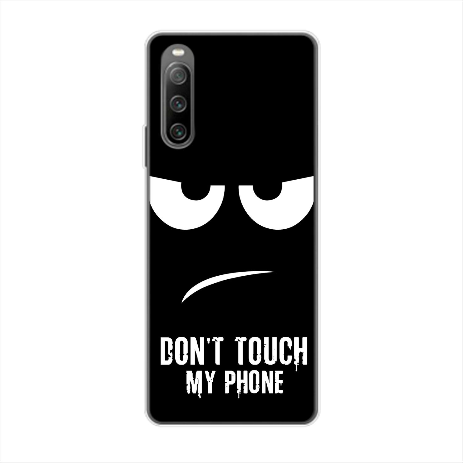 KÖNIG DESIGN Case, IV, Sony, Schwarz Touch Dont Backcover, Xperia 10 My Phone