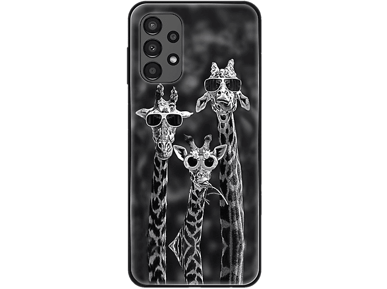 KÖNIG DESIGN Case, Backcover, Samsung, Galaxy A13 4G, 3 Giraffen