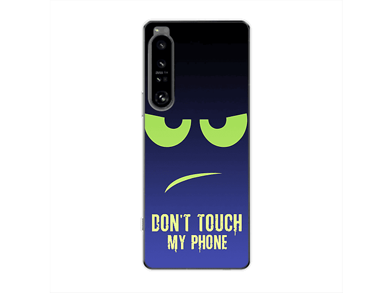 Xperia Sony, Grün KÖNIG Dont Touch 1 DESIGN Case, Phone My IV, Blau Backcover,