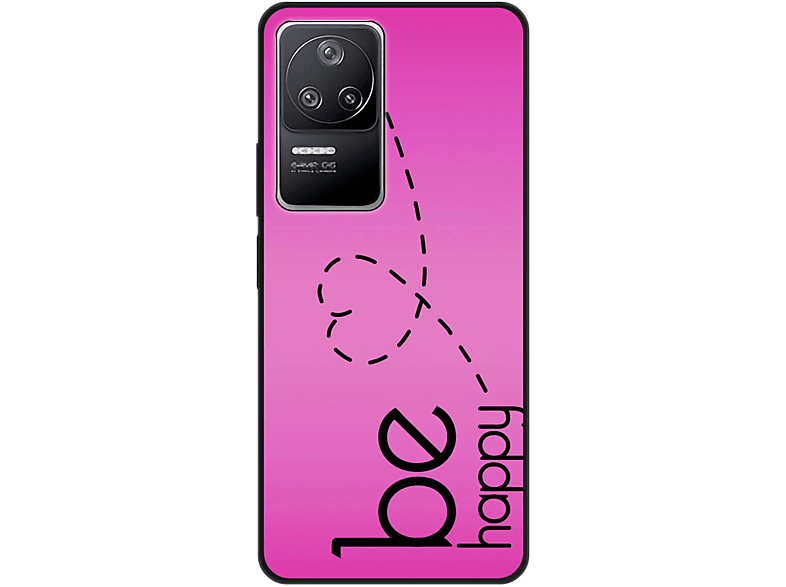 Happy Pink Backcover, KÖNIG F4, Be Case, DESIGN Xiaomi, Poco