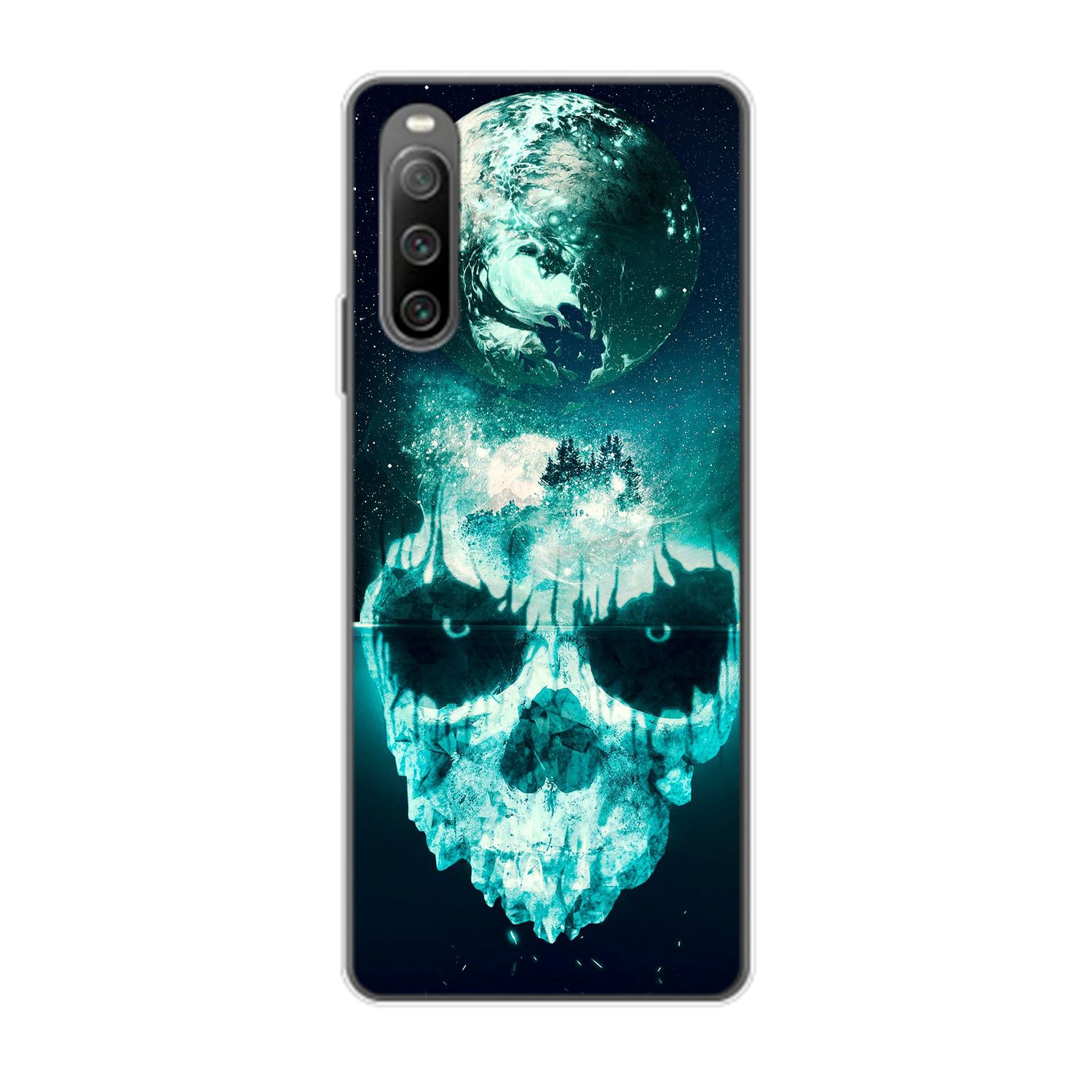 KÖNIG DESIGN Sony, Xperia Totenkopf Backcover, Case, 10 IV