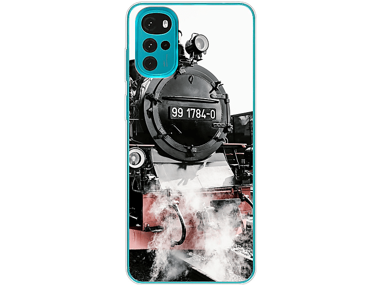 KÖNIG DESIGN Case, Backcover, Motorola, Moto G22, Dampflok Rasender Roland