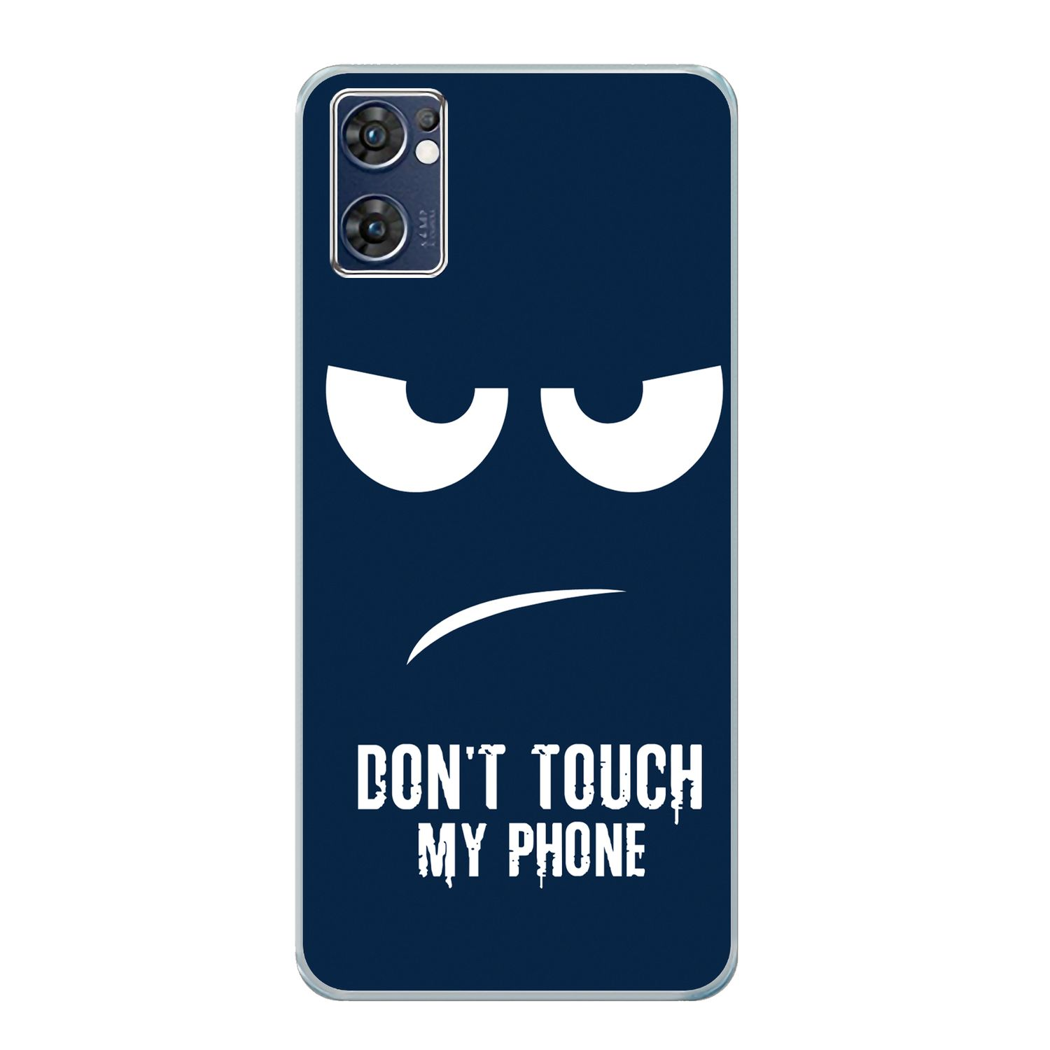 KÖNIG DESIGN Case, Find Dont Touch My Blau Phone Backcover, Lite, X5 Oppo