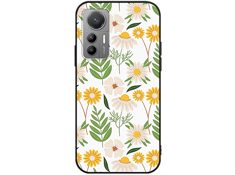 KÖNIG DESIGN Case, 2 Xiaomi, Lite, 12 Backcover, Blumenmuster