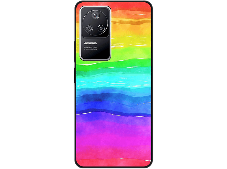 KÖNIG DESIGN Case, Backcover, Xiaomi, Poco F4, Regenbogen