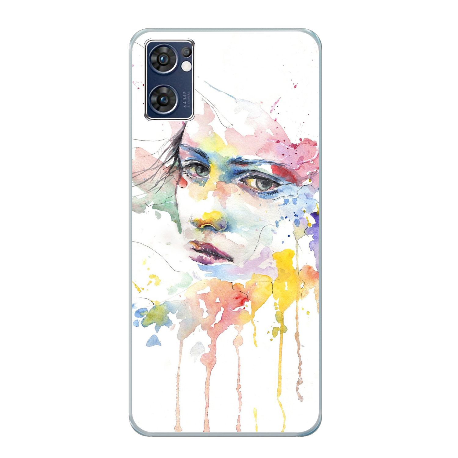 Case, Oppo, Lite, Find X5 Backcover, DESIGN KÖNIG Frauengesicht