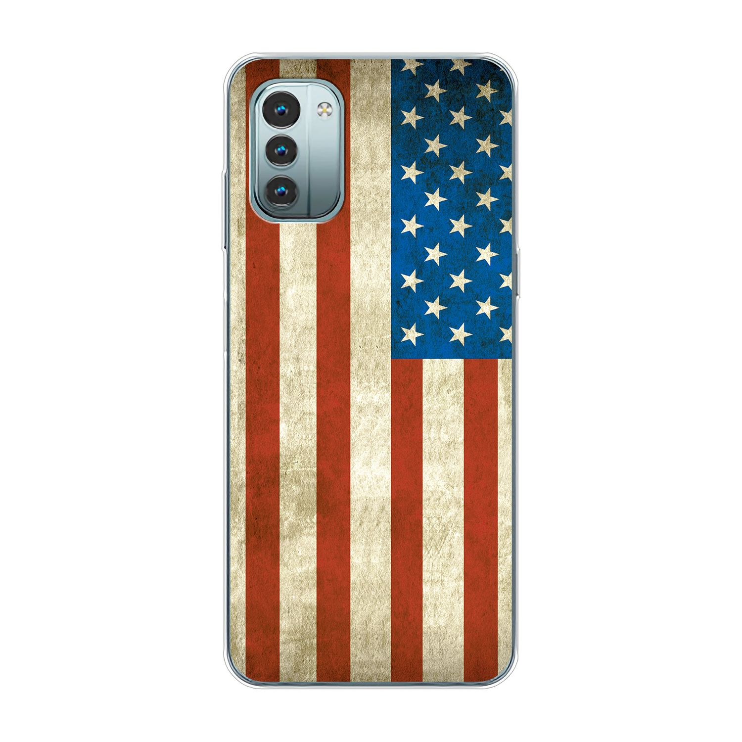 KÖNIG DESIGN Case, Backcover, Nokia, USA G11, Flagge