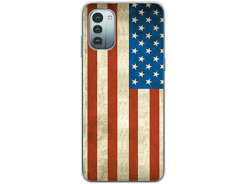 KÖNIG DESIGN Case, Backcover, Nokia, G11, USA Flagge