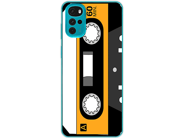 DESIGN Retro KÖNIG Kassette Backcover, Motorola, G22, Case, Moto