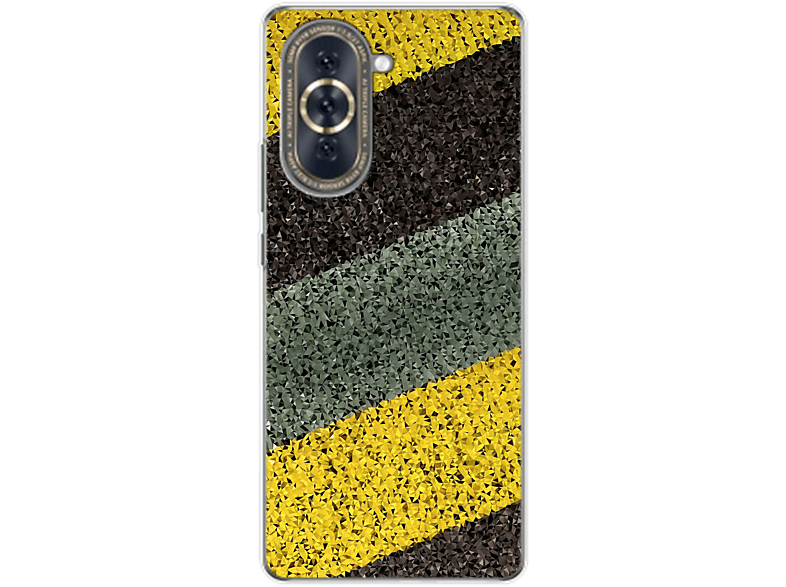 KÖNIG DESIGN Case, 10, Huawei, Backcover, Abstrakt nova Streifen