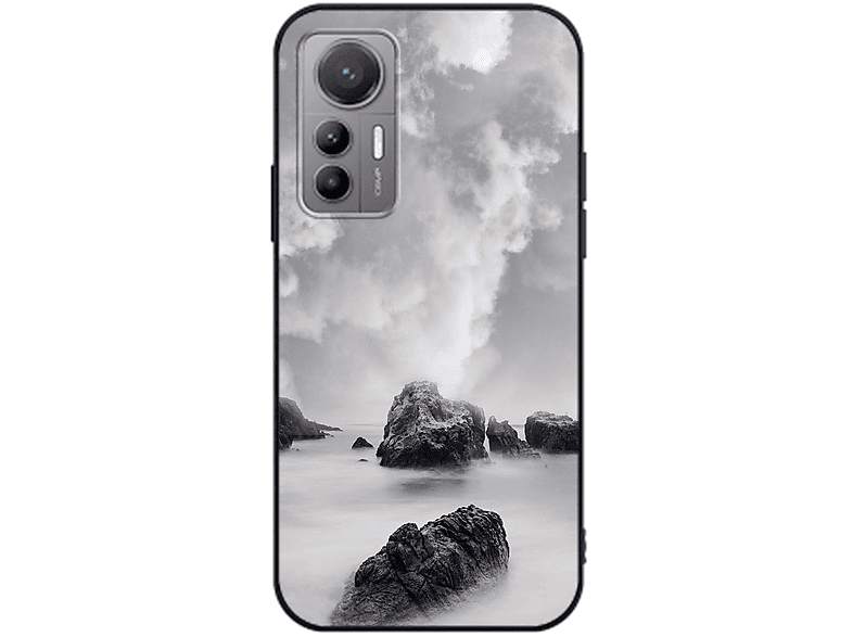 KÖNIG DESIGN Case, Backcover, Xiaomi, 12 Wolken Felsen Lite