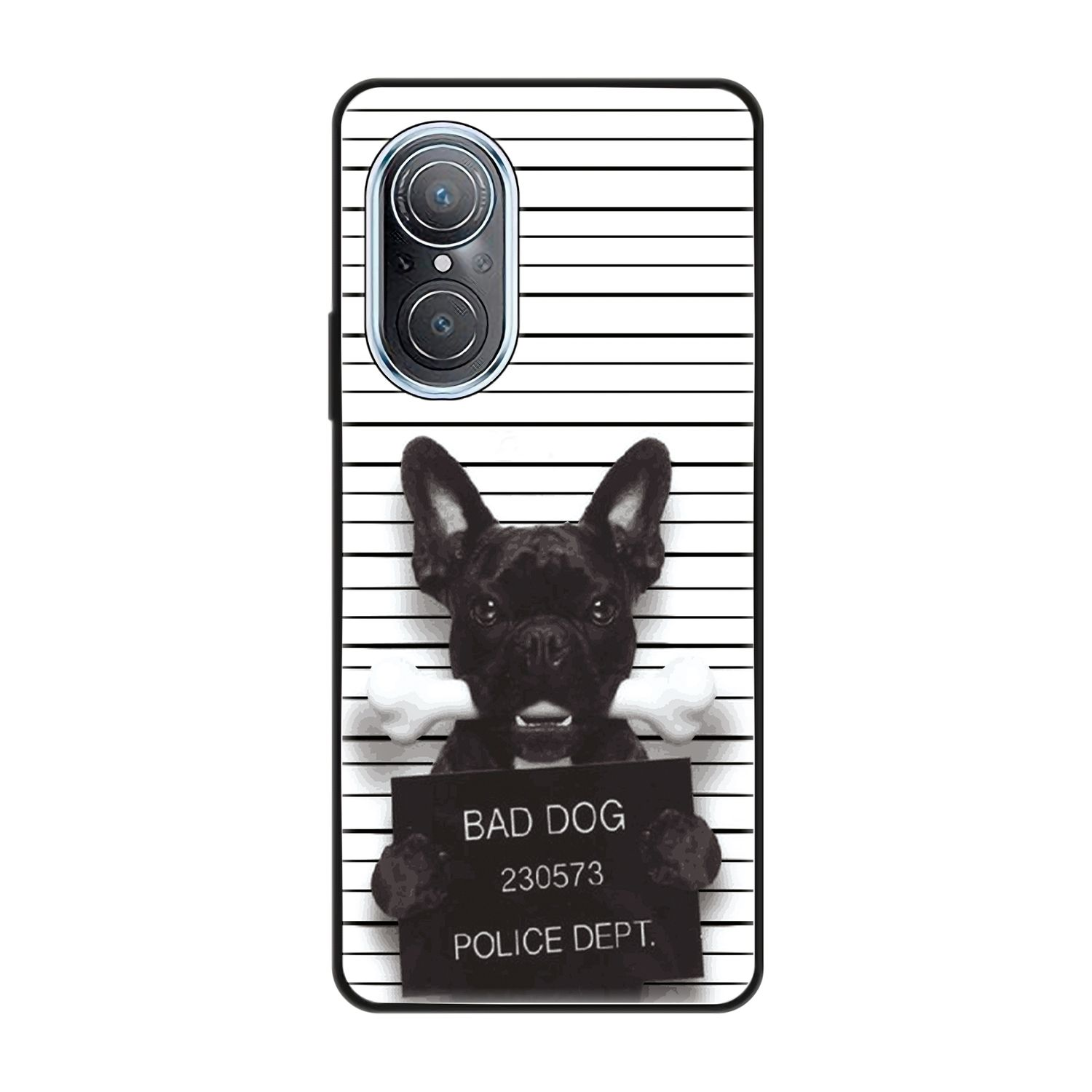 KÖNIG DESIGN Case, Backcover, Dog 9 SE, Bulldogge Huawei, Bad nova