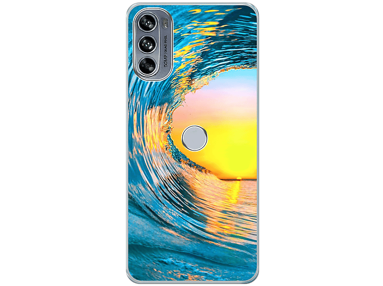 Case, Motorola, 30 DESIGN Edge Moto KÖNIG Pro, Backcover, Welle