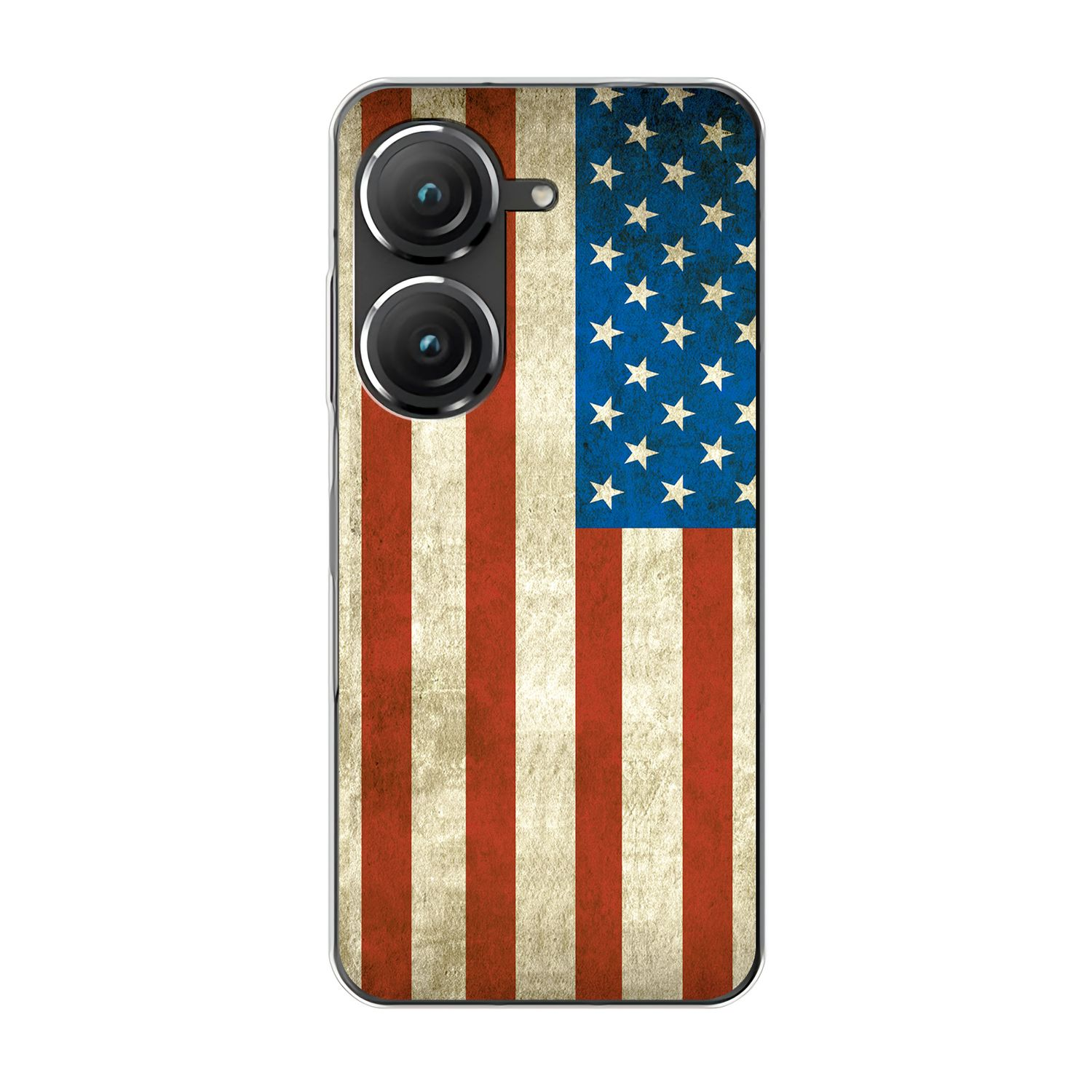 KÖNIG DESIGN Case, Backcover, Asus, Flagge USA Zenfone 9