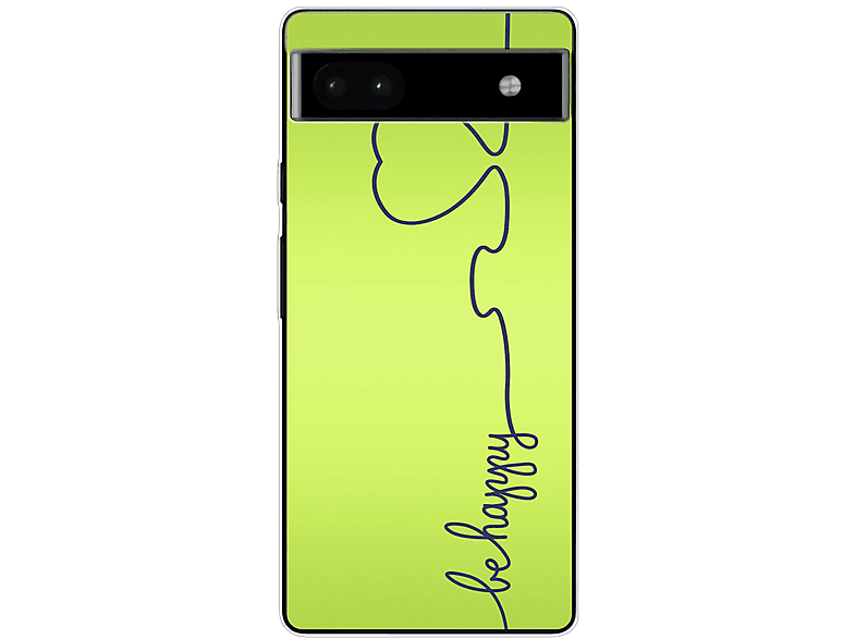 KÖNIG DESIGN Case, Backcover, Google, Pixel 6A, Be Happy Grün | Backcover