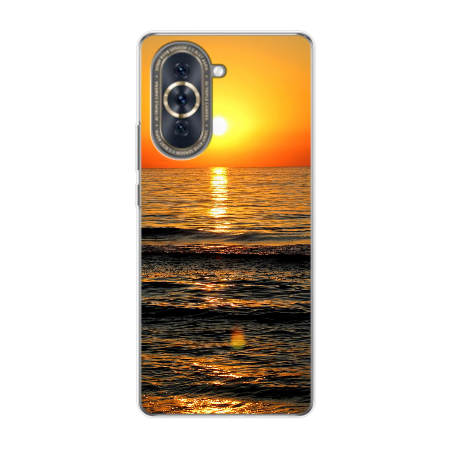 KÖNIG DESIGN Case, Backcover, 10, nova Huawei, Sonnenuntergang