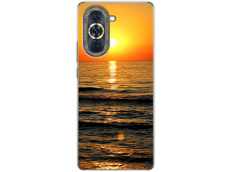 KÖNIG DESIGN Case, Backcover, 10, nova Huawei, Sonnenuntergang