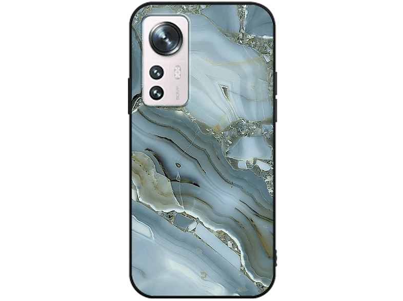 Case, Xiaomi, 12 KÖNIG Marmor Backcover, Blau DESIGN Pro,
