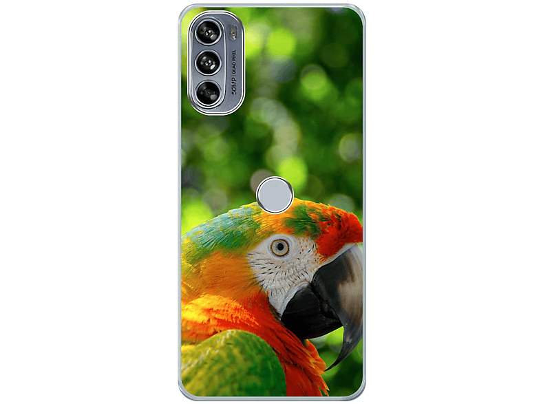 KÖNIG DESIGN 30 Motorola, Pro, Backcover, Edge Moto Papagei Case