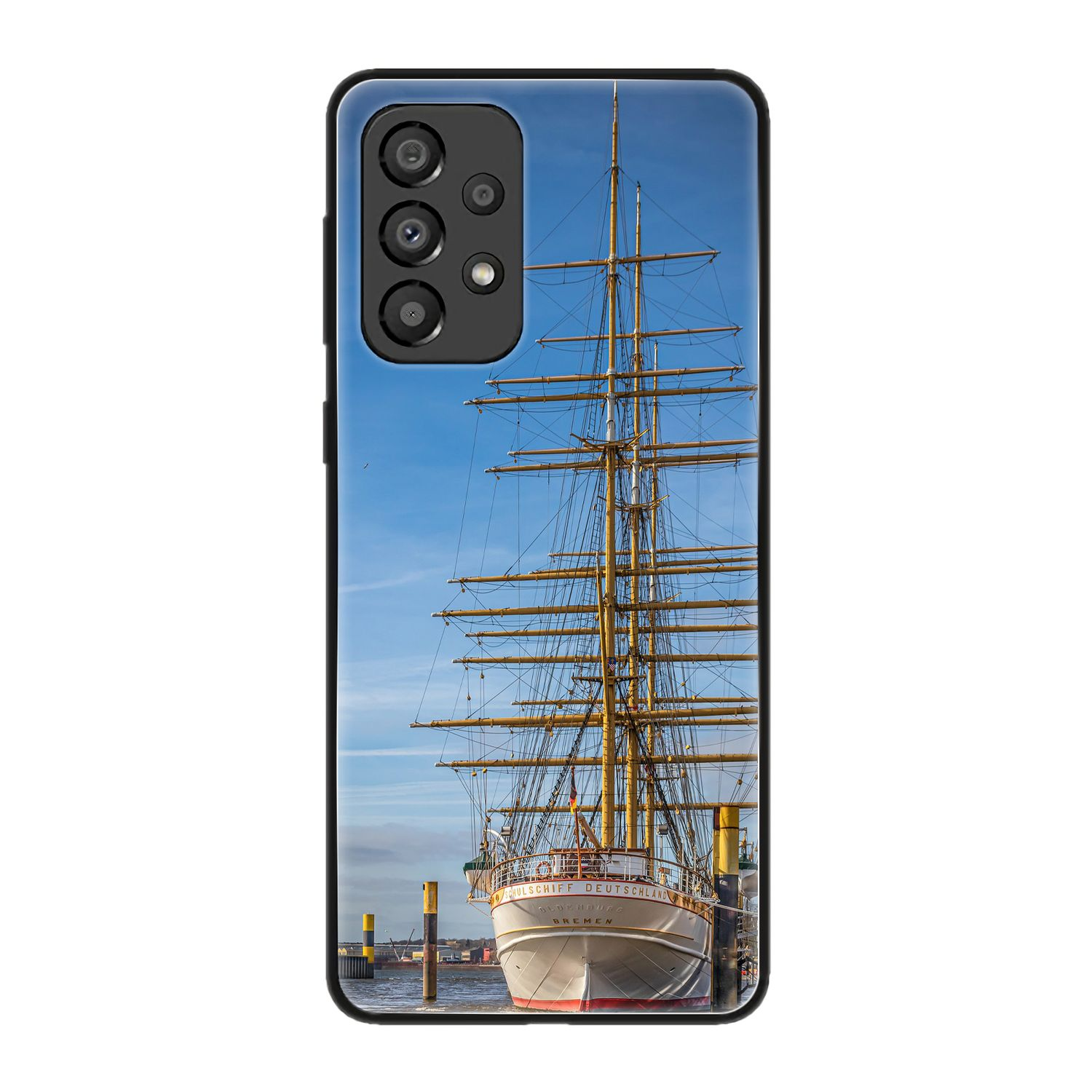Samsung, 5G, Galaxy KÖNIG DESIGN A33 Case, Segelboot Backcover,