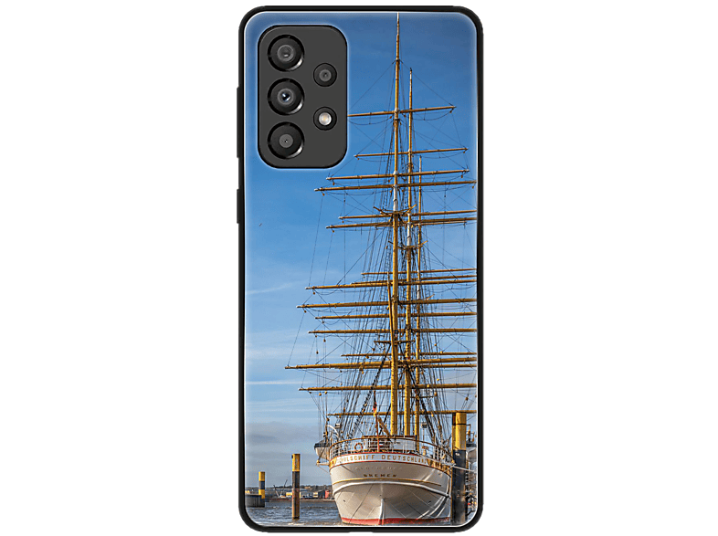 DESIGN Galaxy Segelboot Backcover, Samsung, A33 KÖNIG 5G, Case,