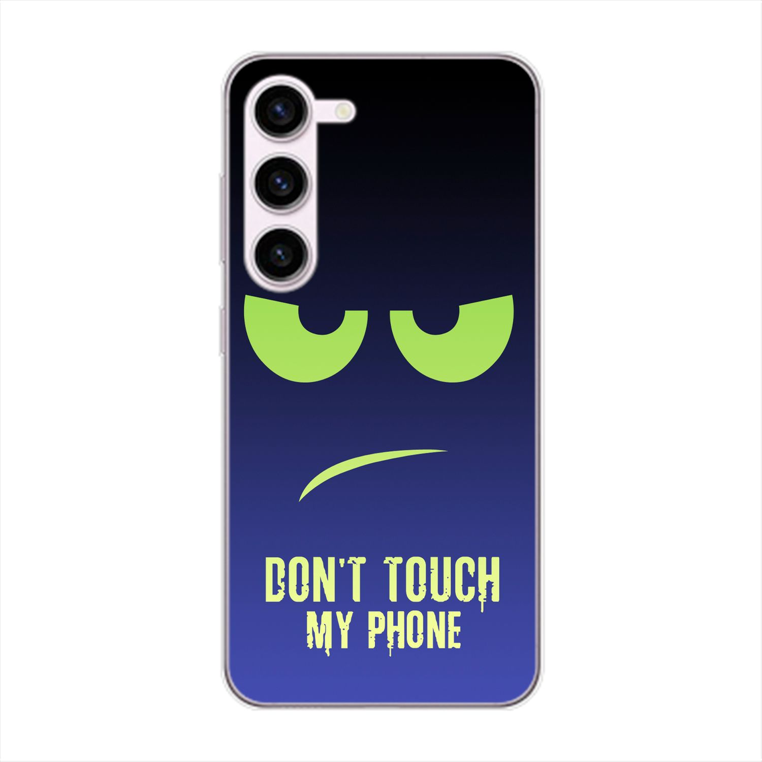 Samsung, S23 Phone DESIGN Dont Touch Backcover, Blau Galaxy KÖNIG Plus, Grün Case, My