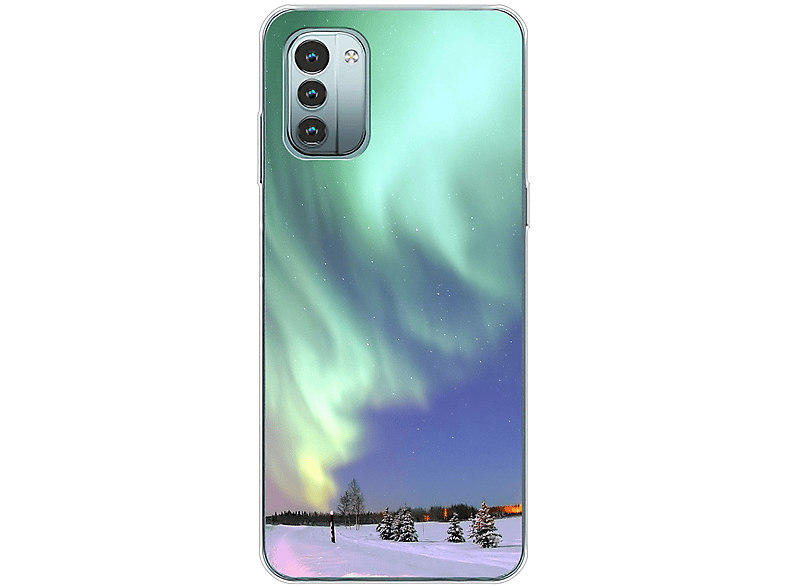 Polarlichter Case, KÖNIG DESIGN Backcover, Nokia, G11,