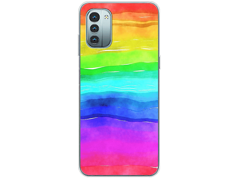 KÖNIG DESIGN Case, Backcover, Nokia, G11, Regenbogen