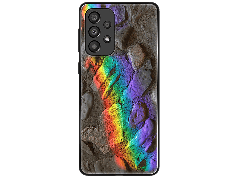 Samsung, A33 Steine Regenbogen Case, Galaxy Backcover, 5G, DESIGN KÖNIG