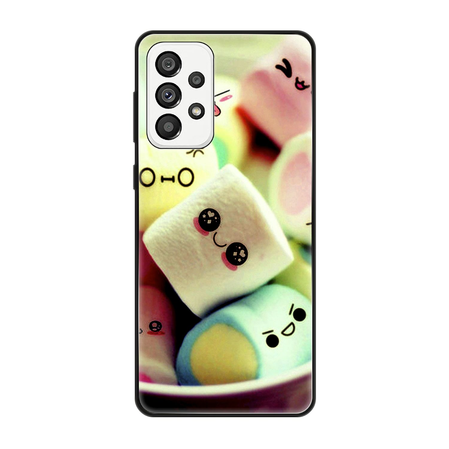 KÖNIG DESIGN Marshmallows Galaxy Samsung, A73 5G, Case, Backcover