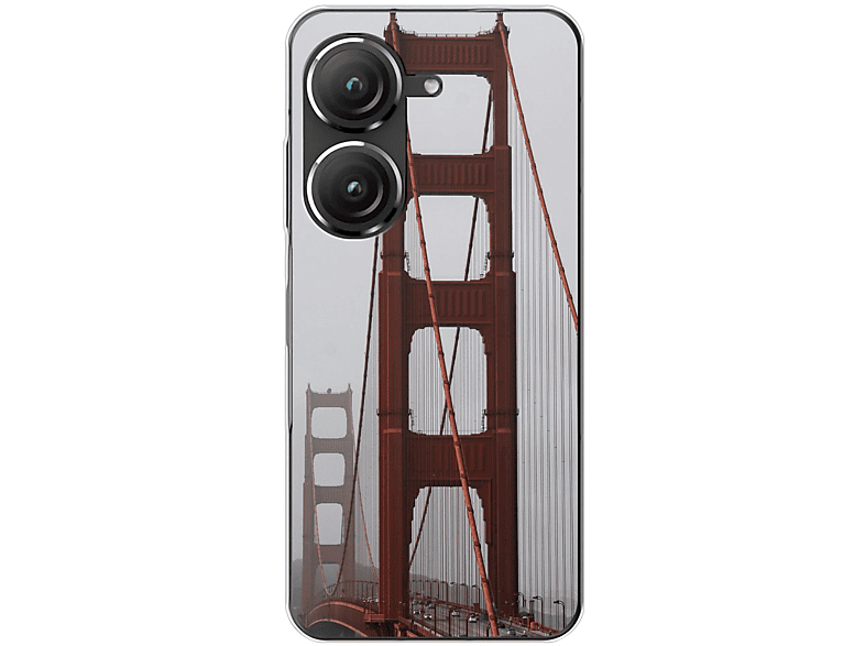 KÖNIG DESIGN Case, Backcover, Asus, Zenfone 9, Golden Gate Bridge