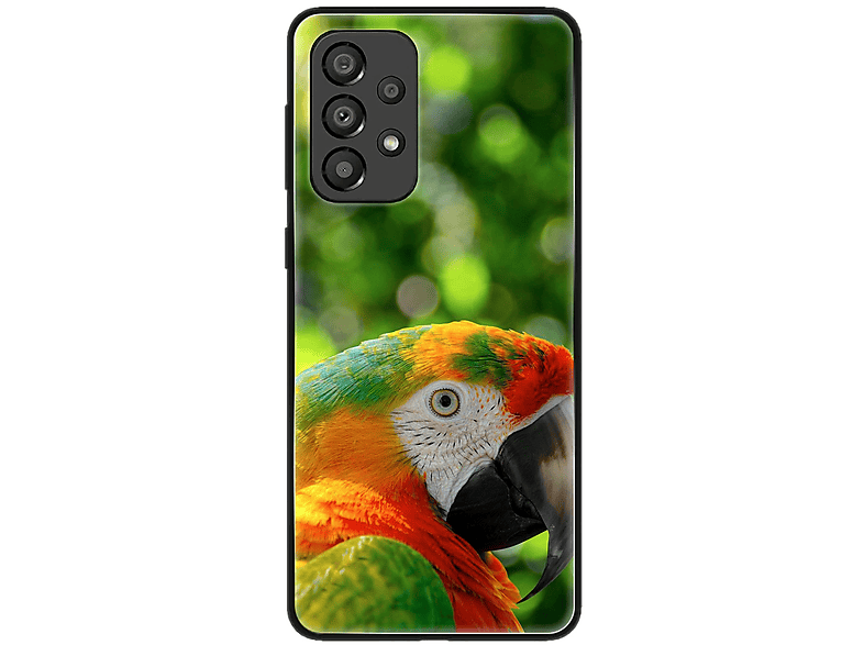 Samsung, Backcover, DESIGN A33 Papagei Galaxy KÖNIG 5G, Case,