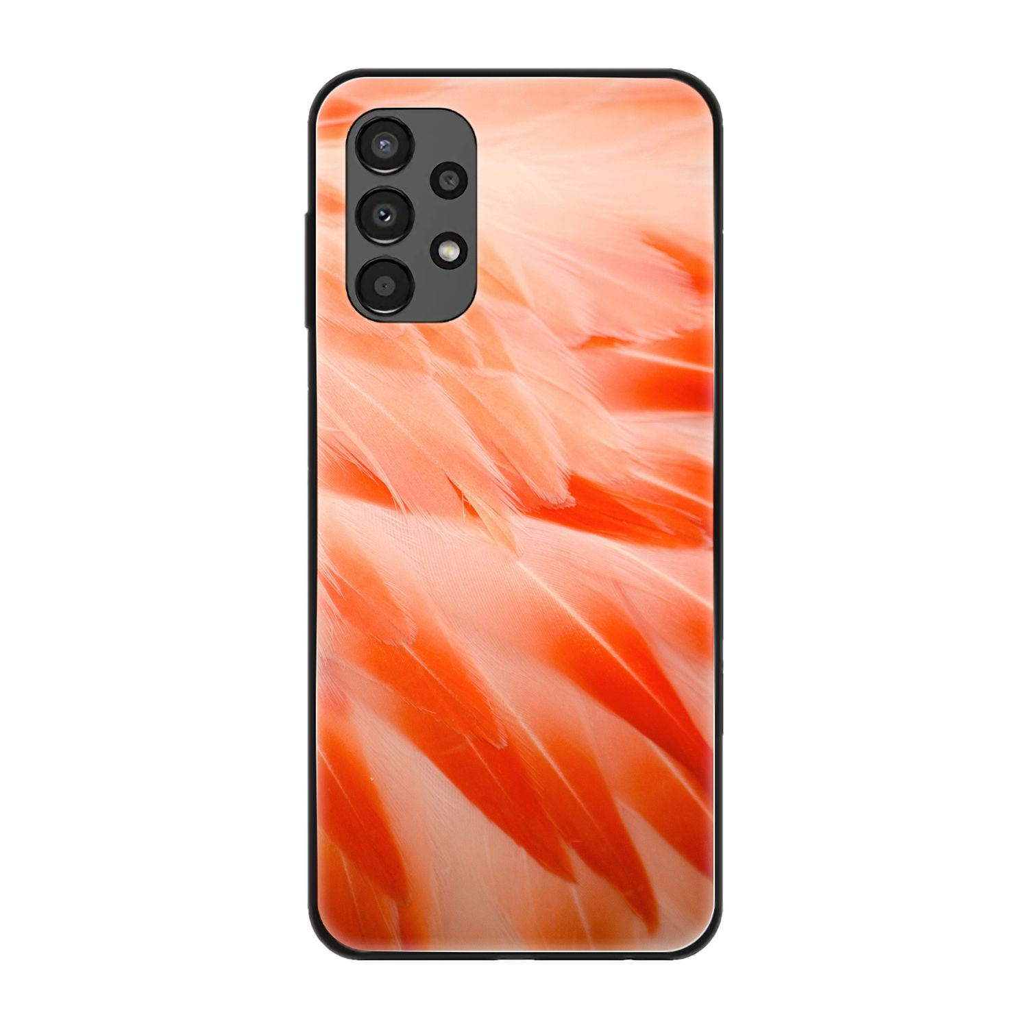 DESIGN Samsung, Flamingo Federn Galaxy KÖNIG 4G, Case, A13 Backcover,