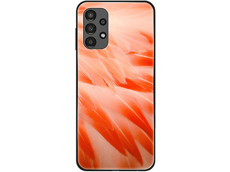 KÖNIG DESIGN Case, A13 Federn Flamingo Backcover, Samsung, 4G, Galaxy