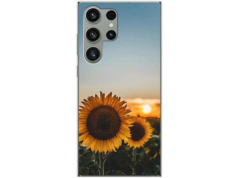 KÖNIG DESIGN Case, Backcover, Samsung, Galaxy S23 Ultra, Sonnenblumen