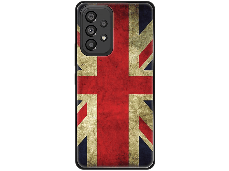 KÖNIG DESIGN Case, Samsung, 5G, Flagge Backcover, England A53 Galaxy