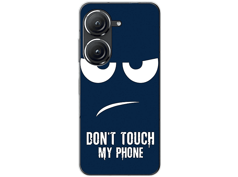 KÖNIG DESIGN Blau Case, Backcover, My Zenfone 9, Dont Touch Phone Asus