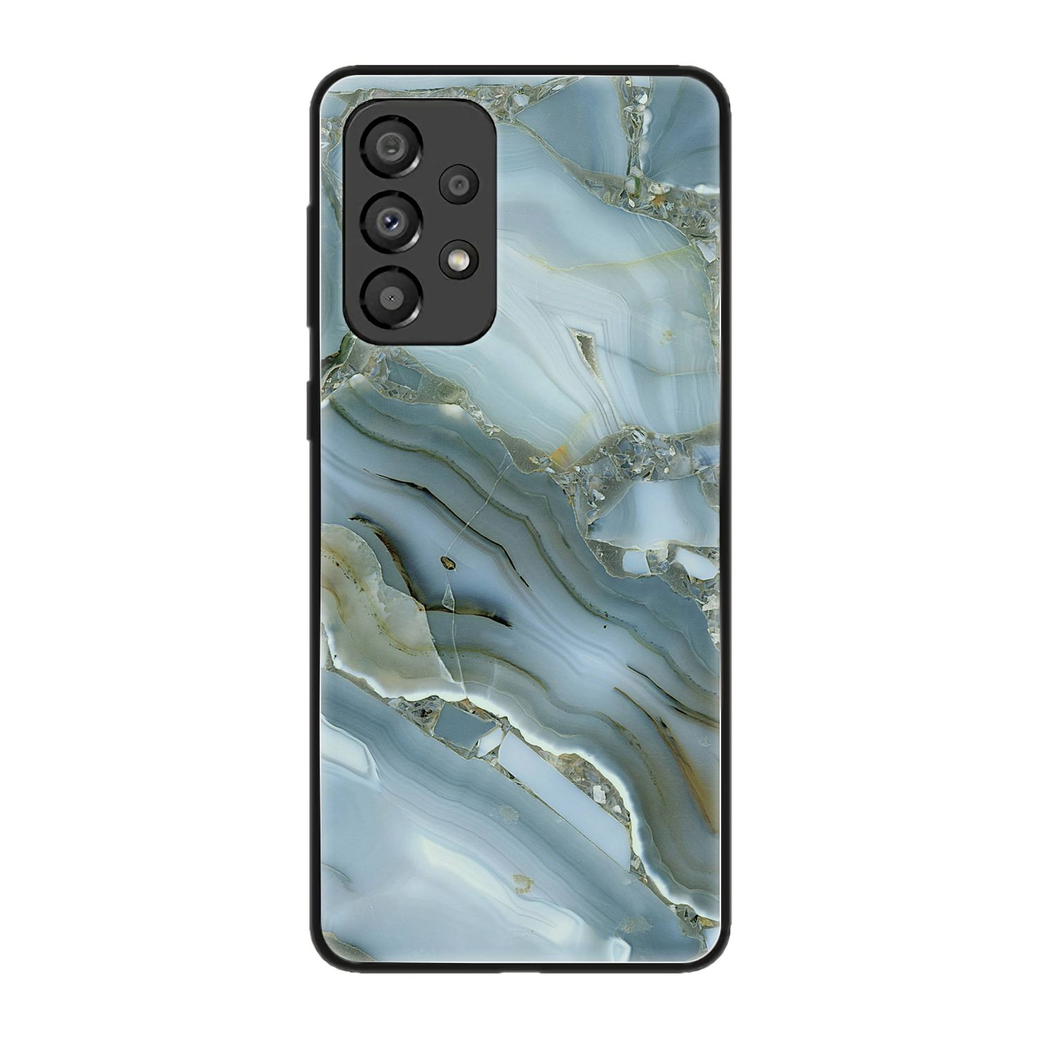 KÖNIG DESIGN Case, Backcover, Samsung, Marmor Blau Galaxy A33 5G