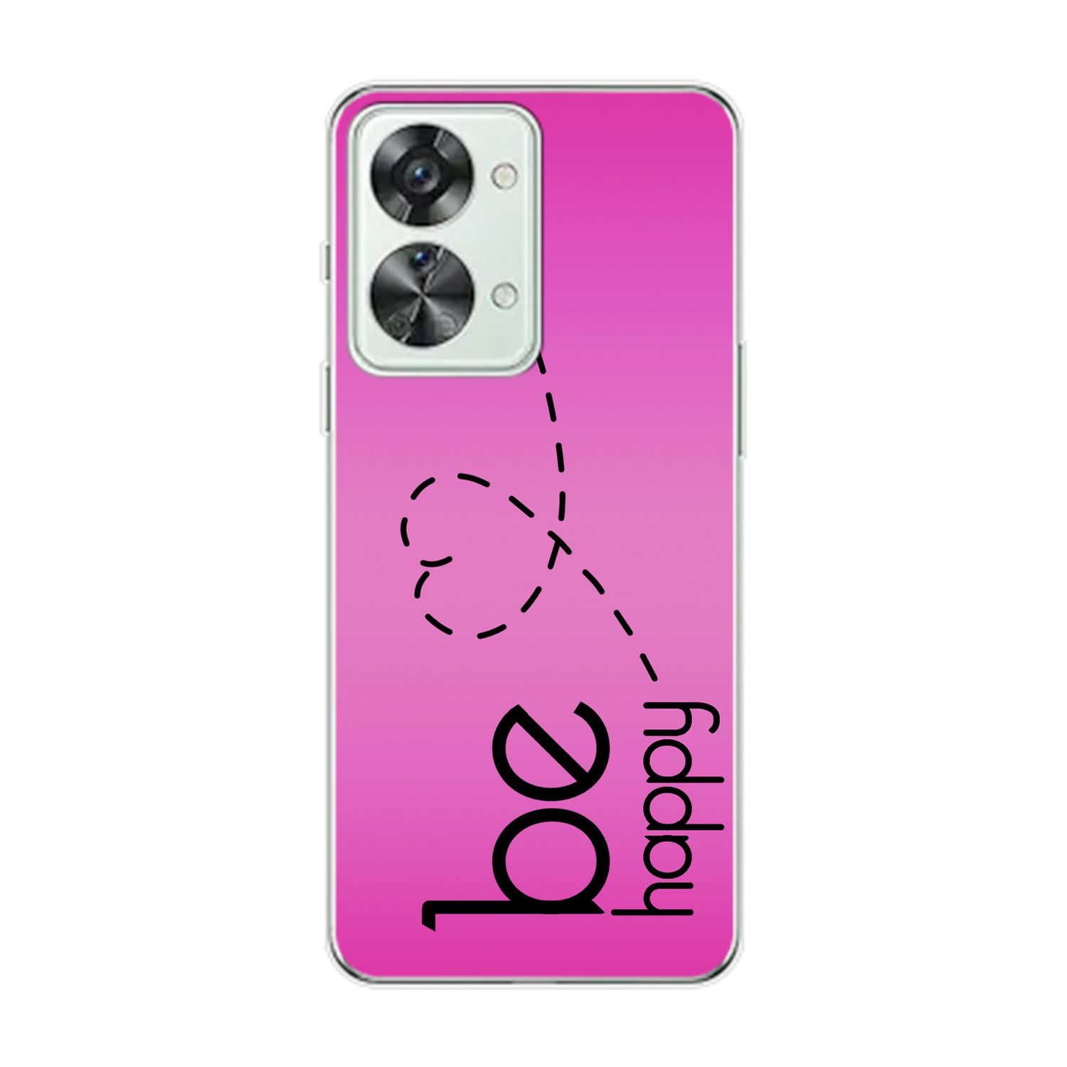 KÖNIG DESIGN Case, Backcover, Pink Be Happy 2T, Nord OnePlus